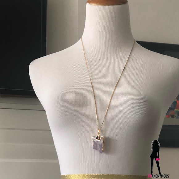 Gold Plated Amethyst Pendant Necklace - Picture 4 of 5